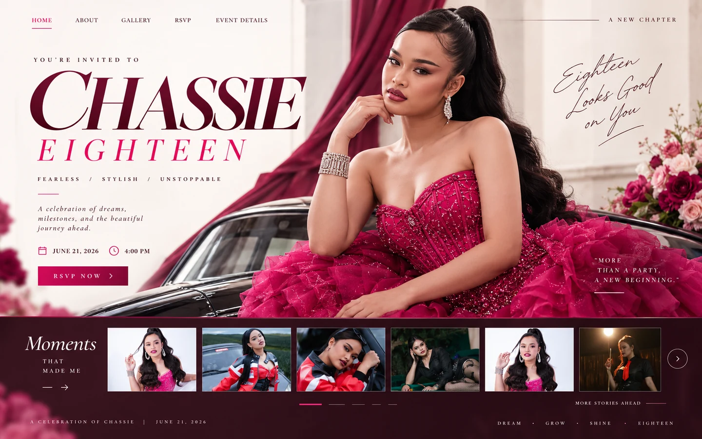 Premium editorial debut invitation showcase